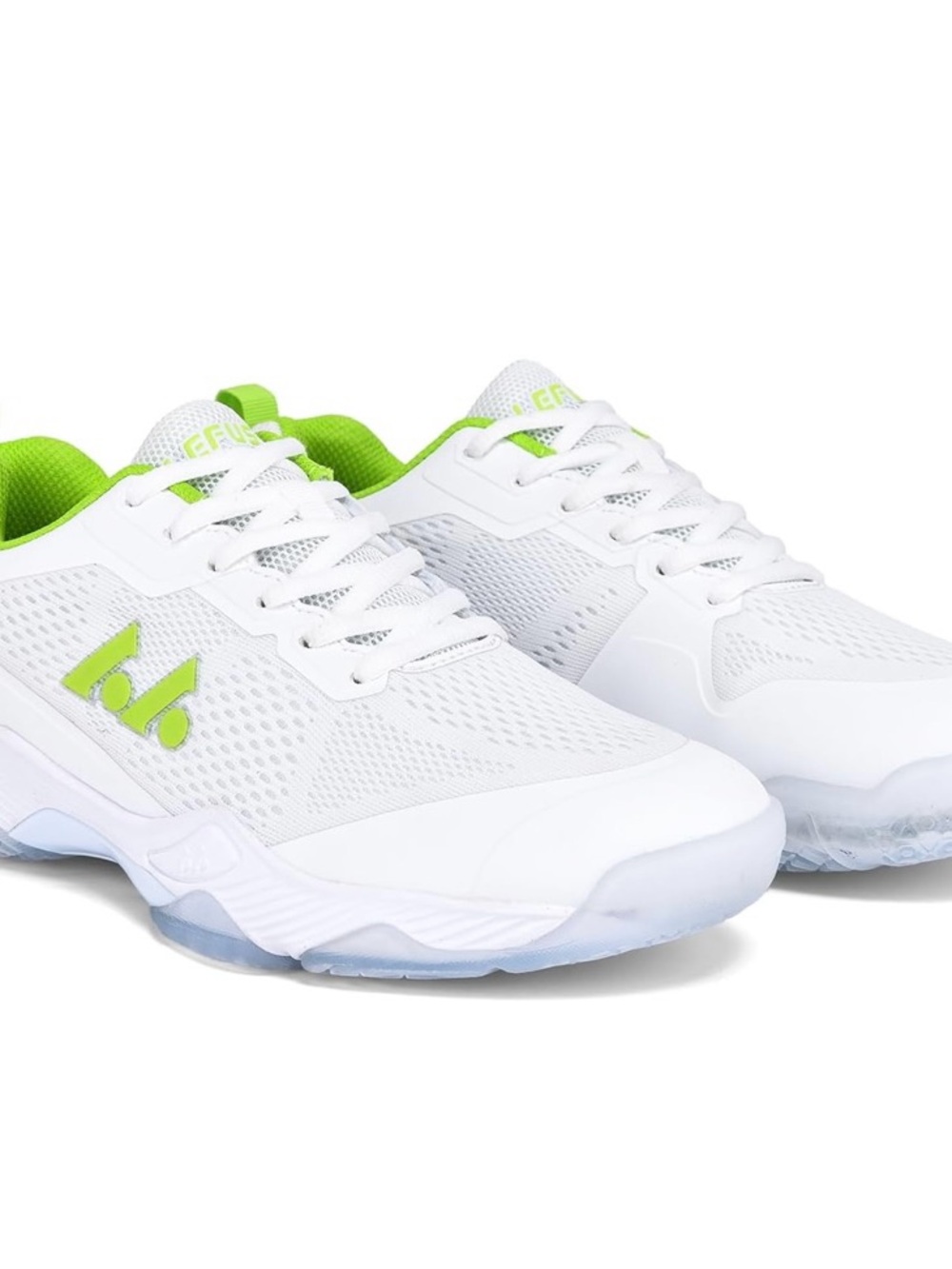 White & Lime Athletic Women's Sneakers - Lefus Lightweight Pickleball Tennis